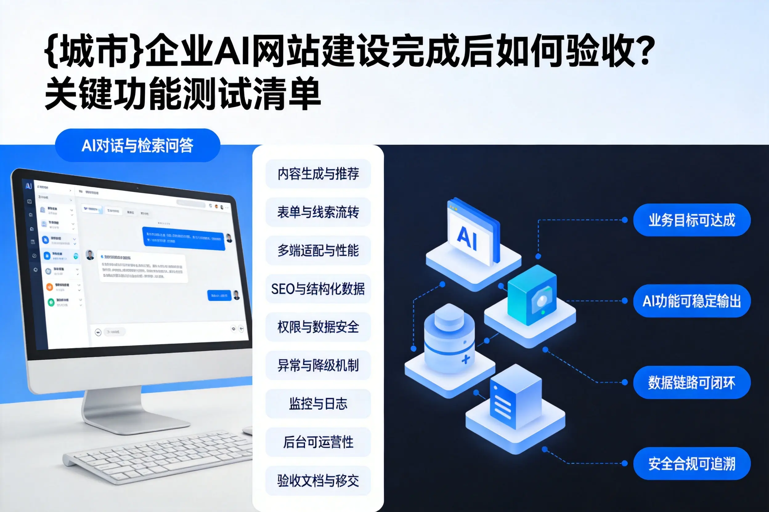 神农架企业AI网站建设完成后如何验收?关键功能测试清单