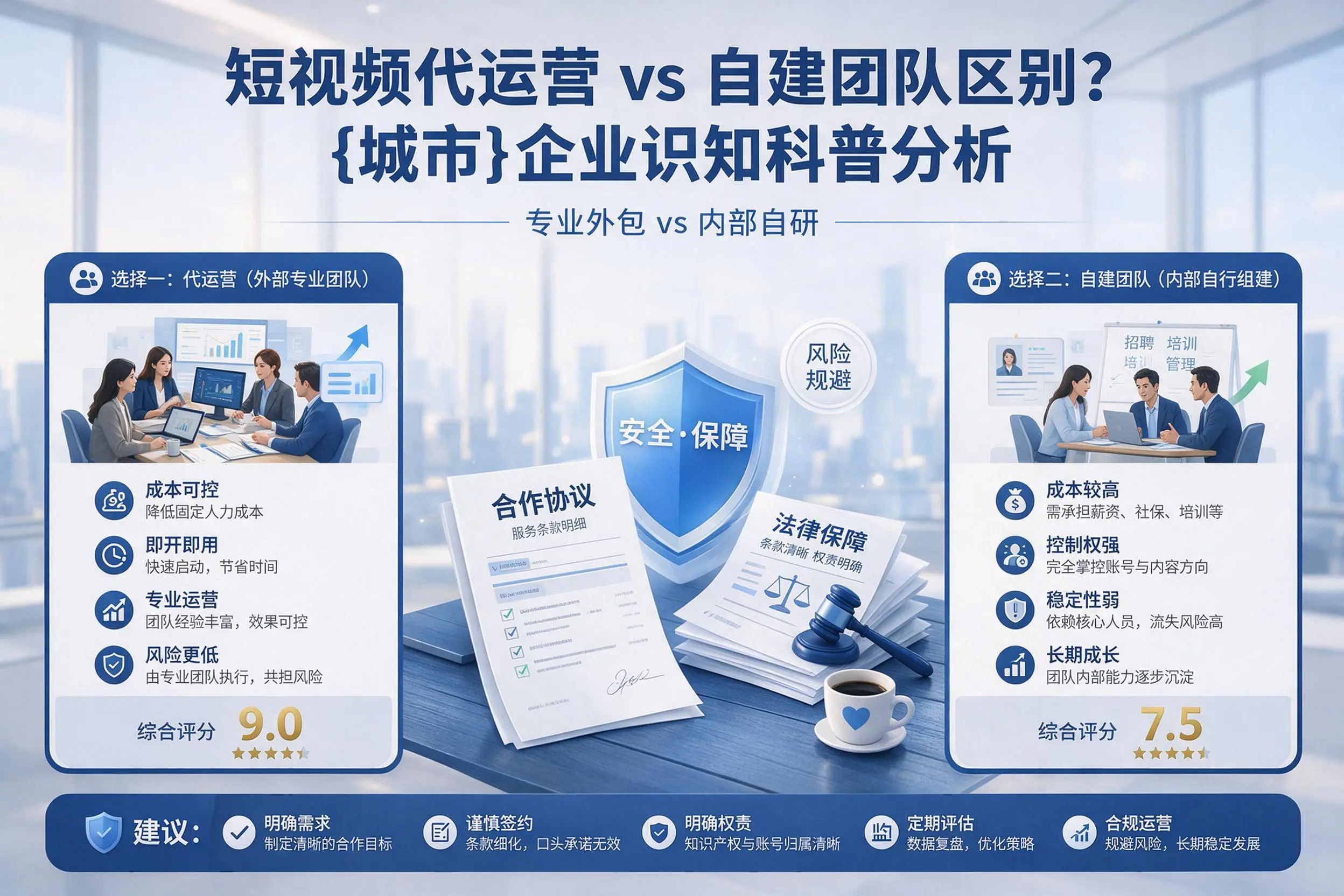 短视频代运营与自建团队区别？神农架企业认知科普分析