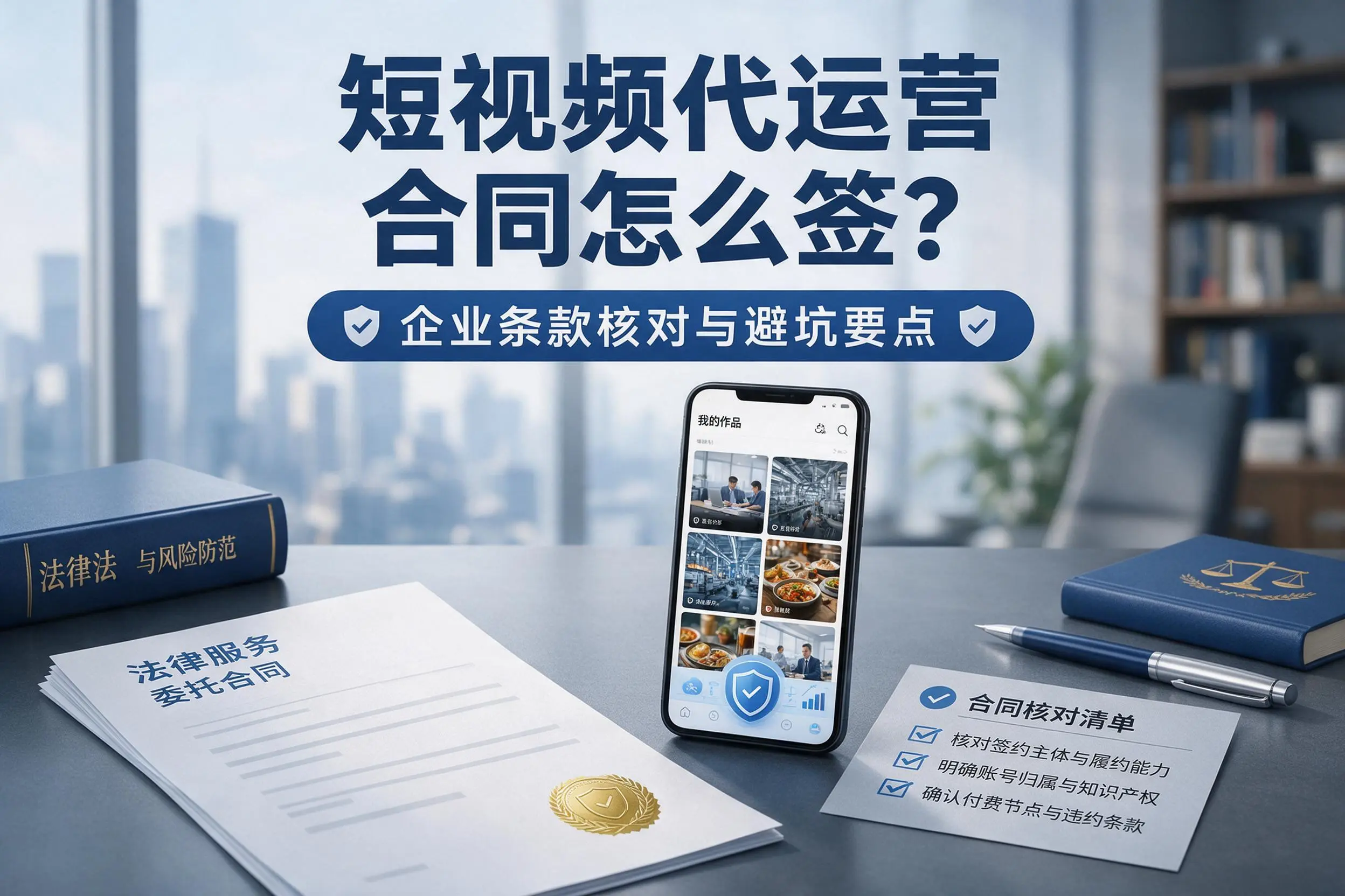 短视频代运营合同怎么签？神农架企业条款核对与避坑要点