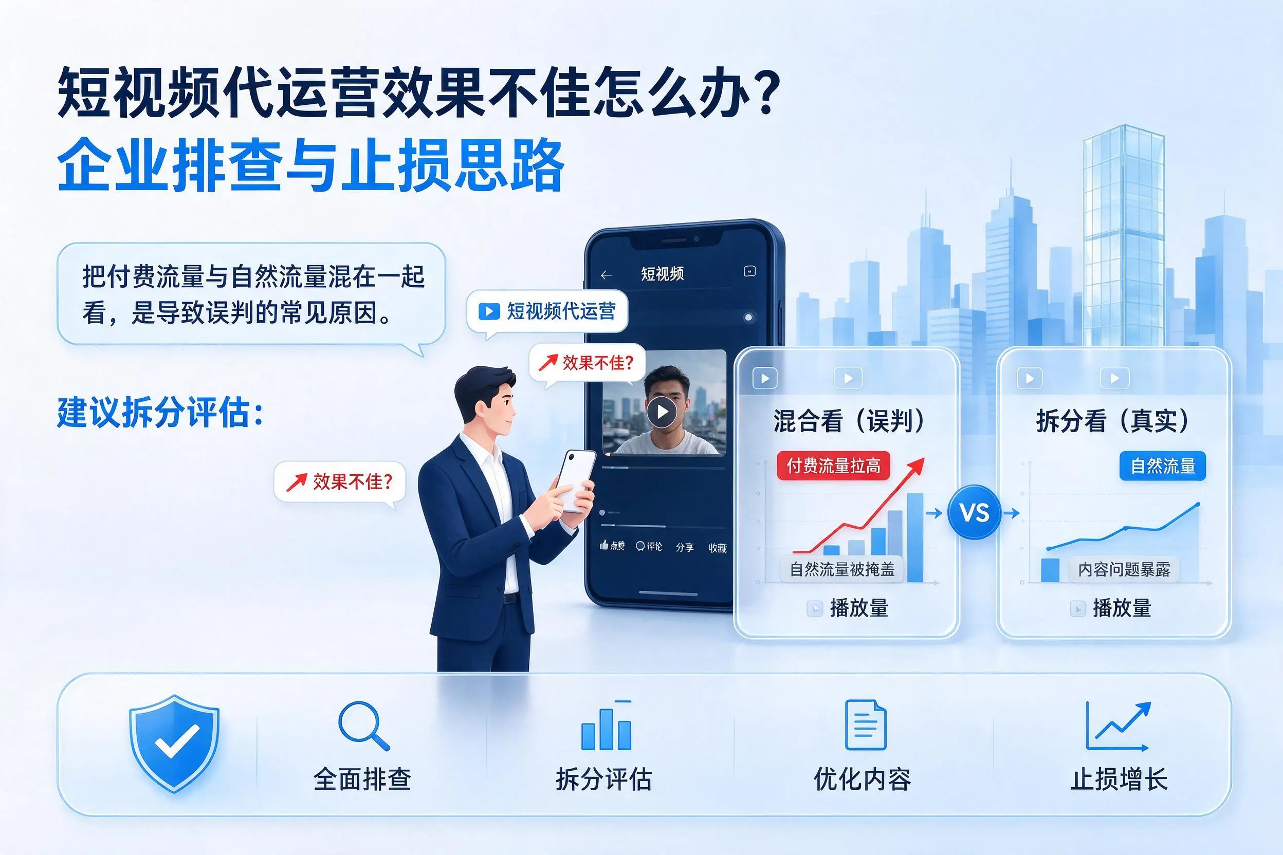 短视频代运营效果不佳怎么办？神农架企业排查与止损思路