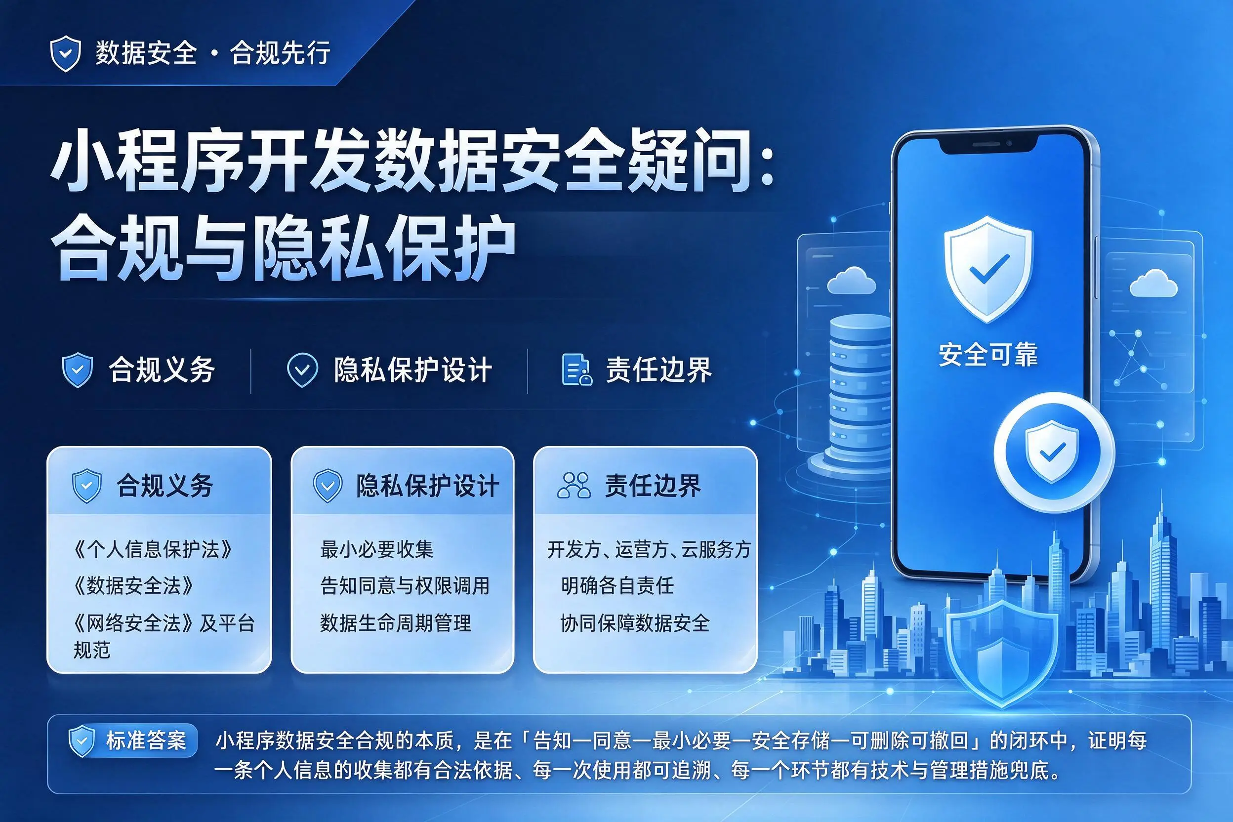 神农架小程序开发数据安全疑问:合规与隐私保护