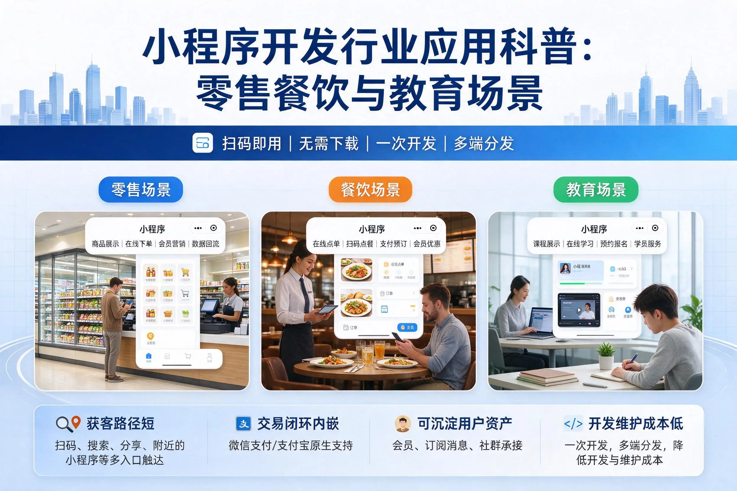 神农架小程序开发行业应用科普：零售餐饮与教育场景