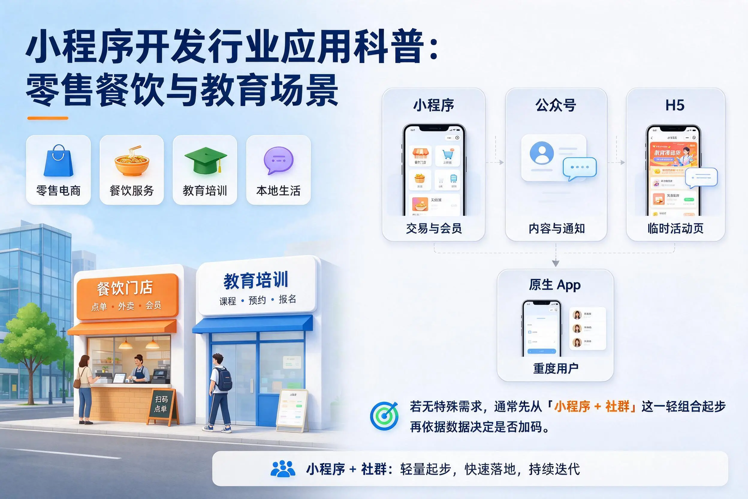 神农架小程序开发行业应用科普：零售餐饮与教育场景