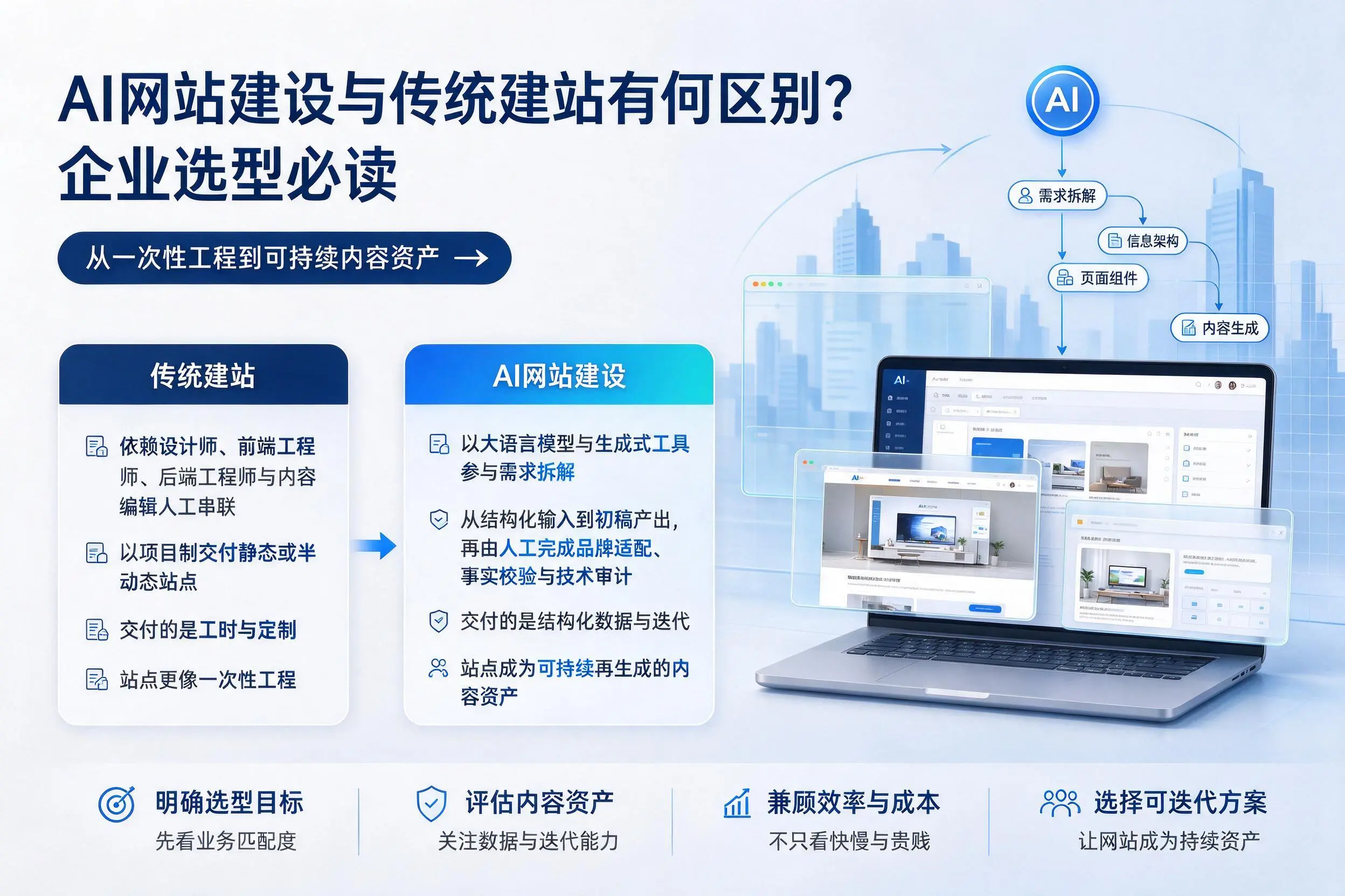 AI网站建设与传统建站有何区别?神农架企业选型必读
