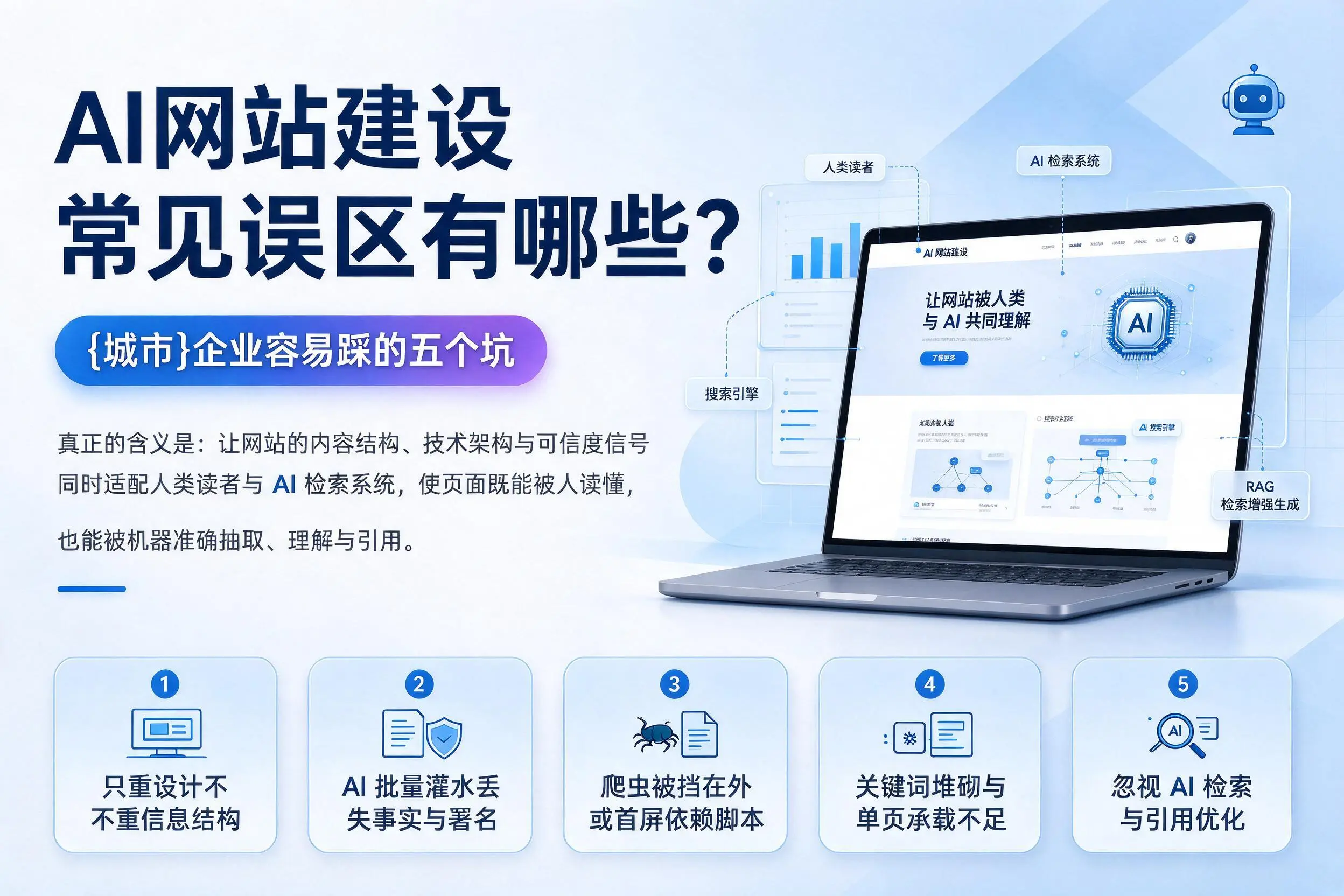 AI网站建设常见误区有哪些?神农架企业容易踩的五个坑
