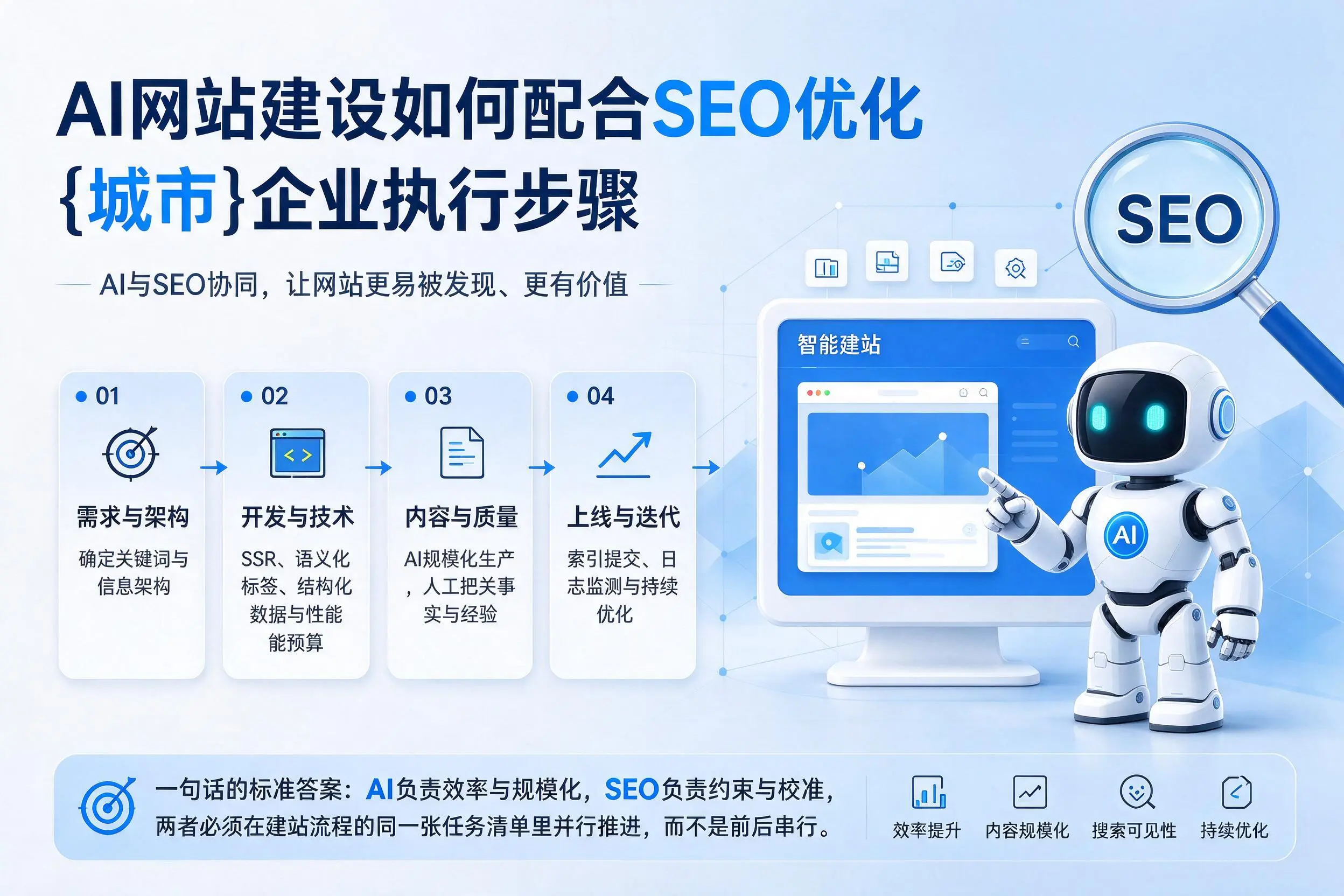 AI网站建设如何配合SEO优化,神农架企业执行步骤