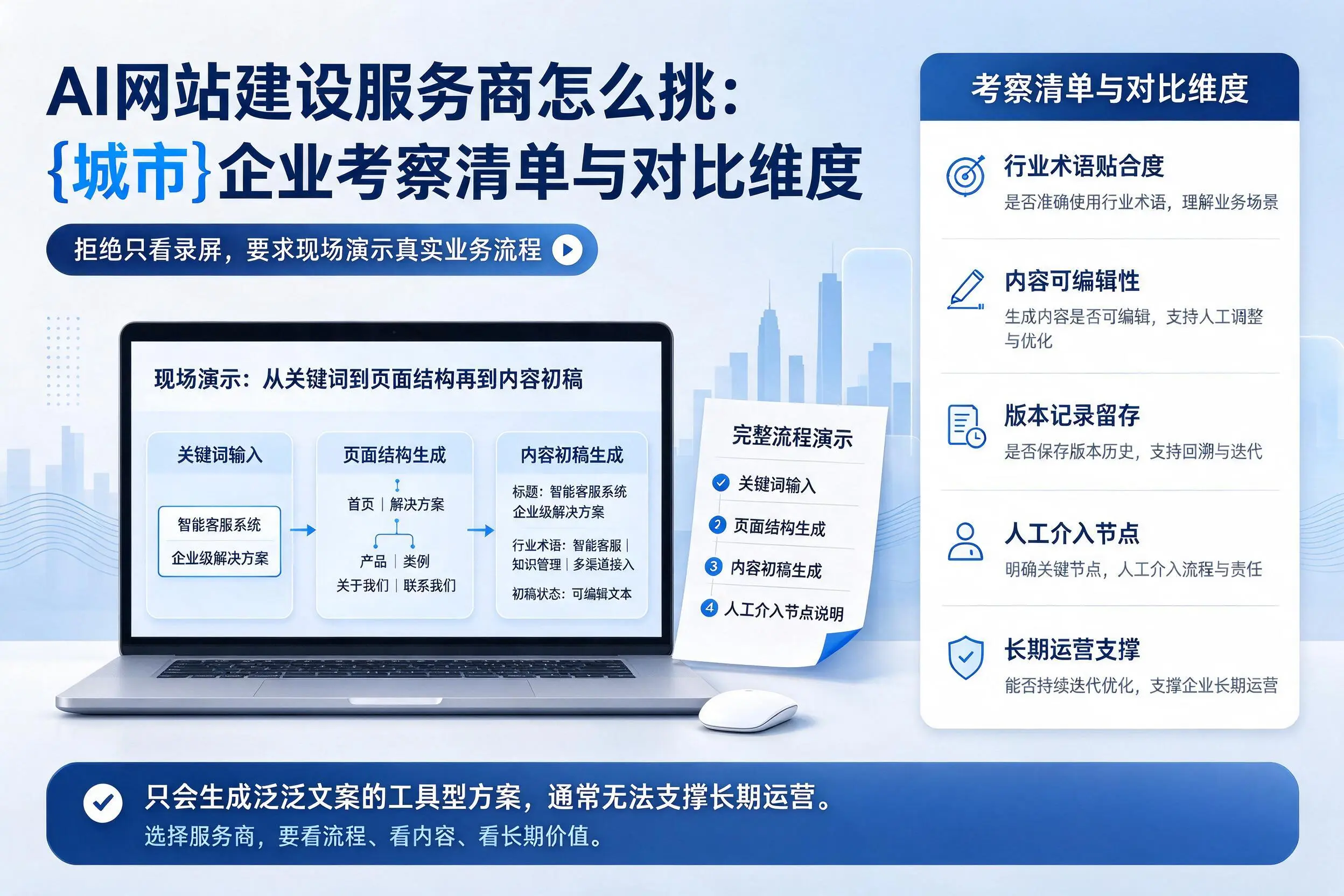 AI网站建设服务商怎么挑：神农架企业考察清单与对比维度