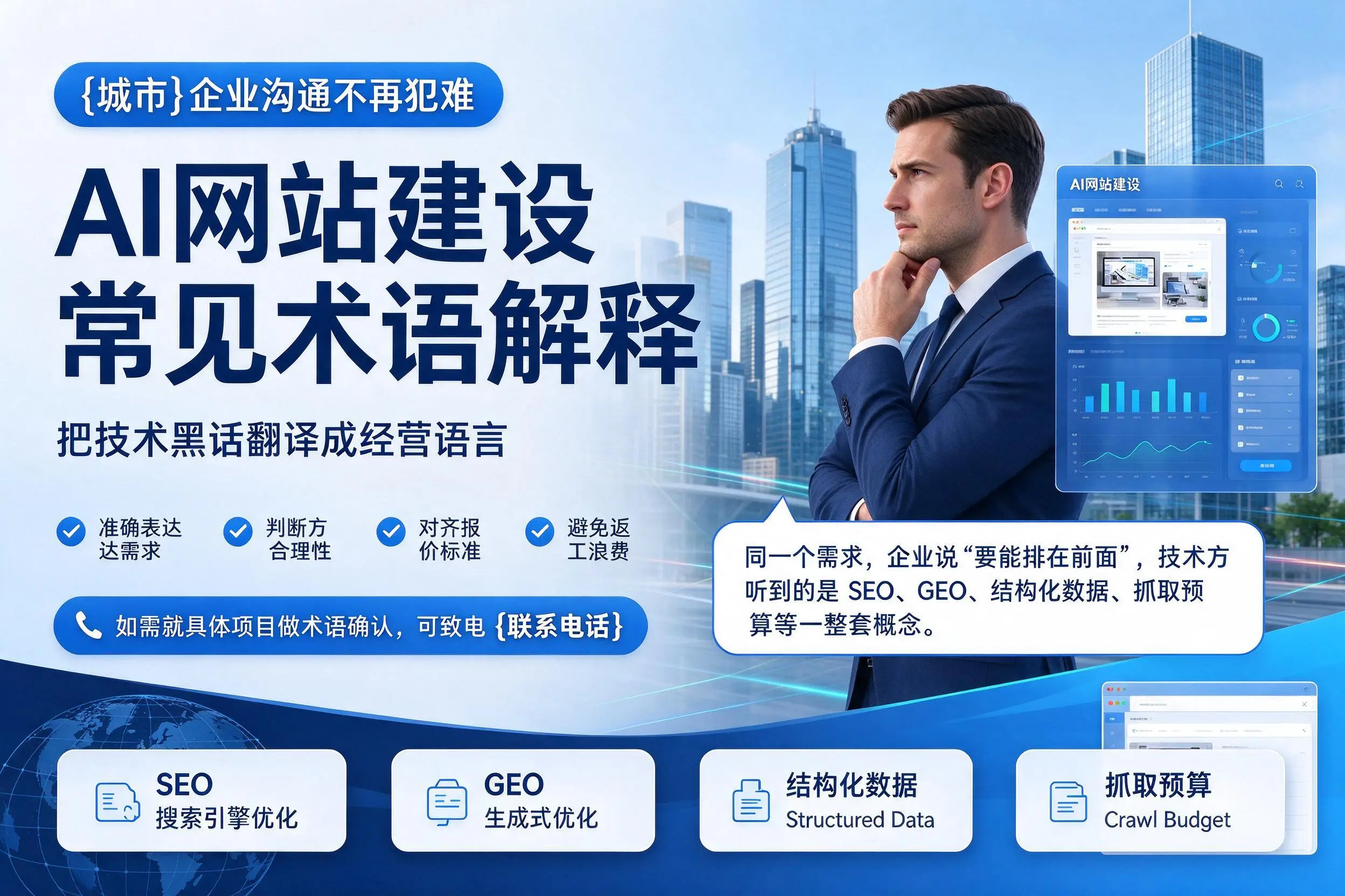AI网站建设常见术语解释，神农架企业沟通不再犯难