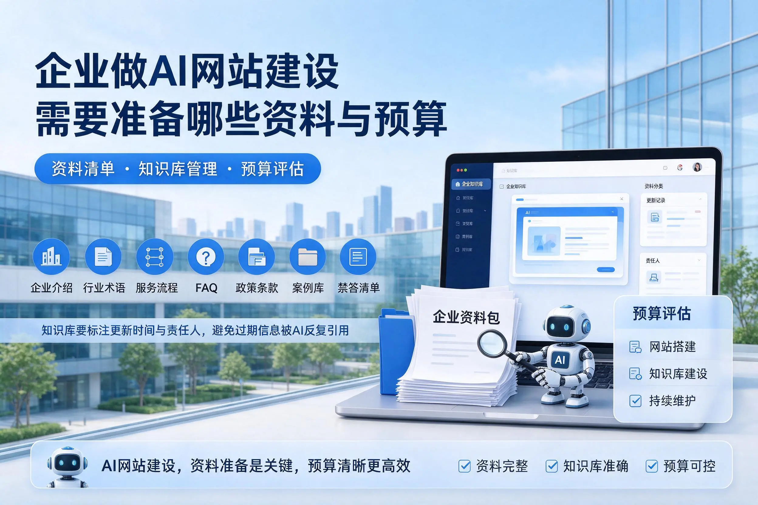 神农架企业做AI网站建设需要准备哪些资料与预算