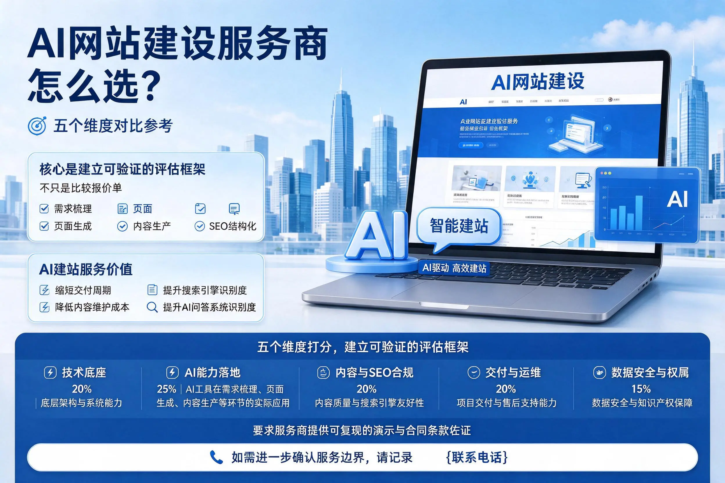神农架AI网站建设服务商怎么选？五个维度对比参考