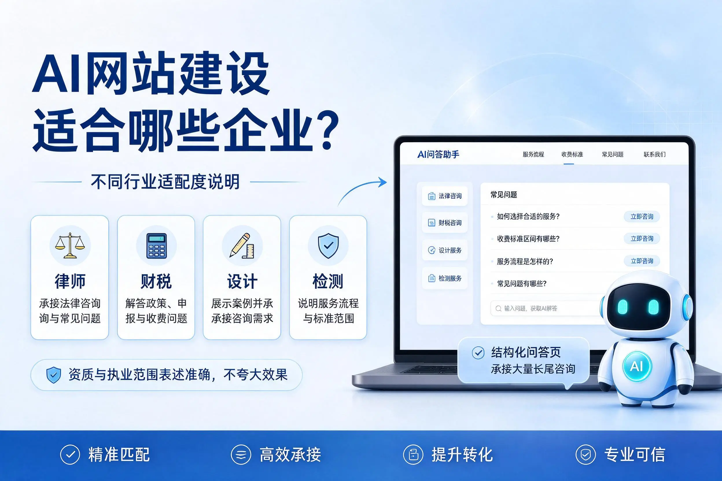 AI网站建设适合哪些企业？神农架不同行业适配度说明