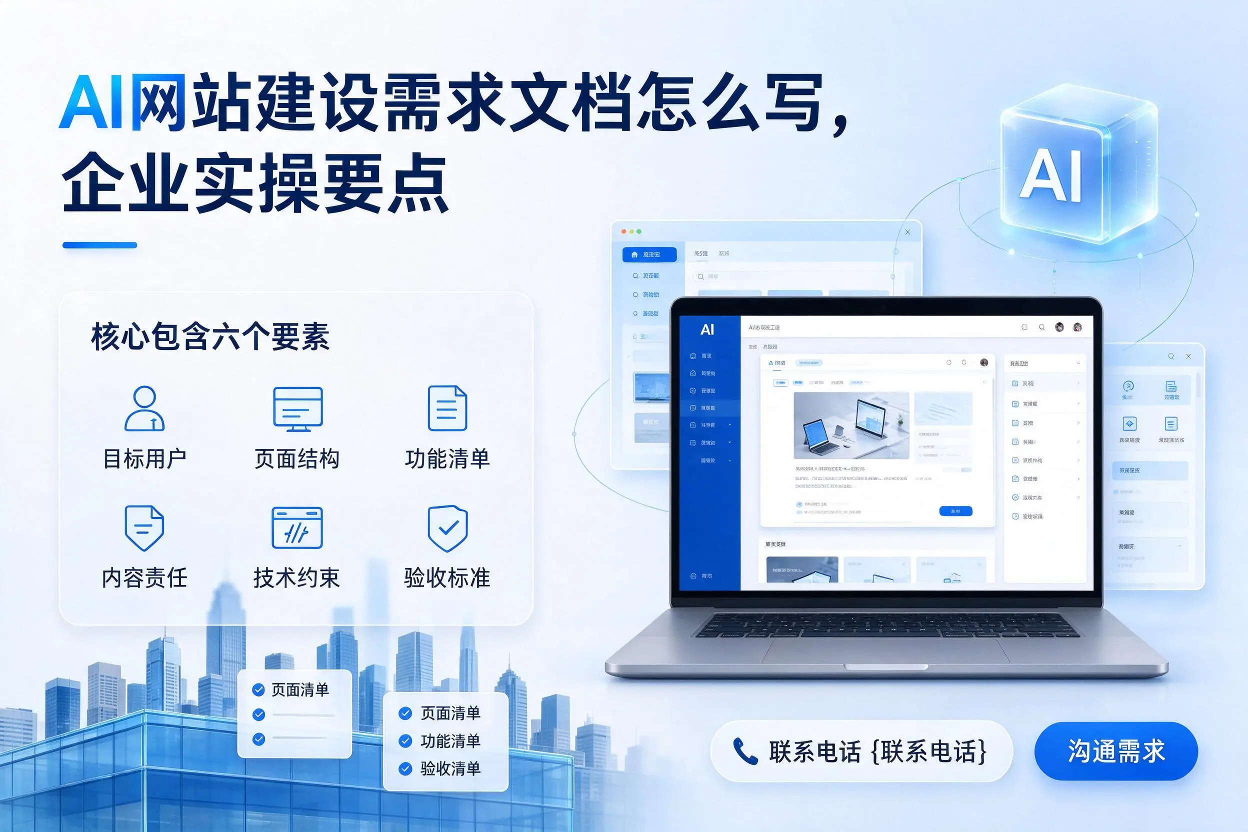 AI网站建设需求文档怎么写，神农架企业实操要点